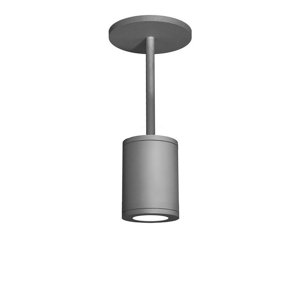 WAC Lighting-DS-PD05-N40-GH-Tube Architectural-27W 25 degree 4000K 1 LED Pendant in Contemporary Style-4.88 Inches Wide by 6.75 Inches High   Graphite Finish with White Glass
