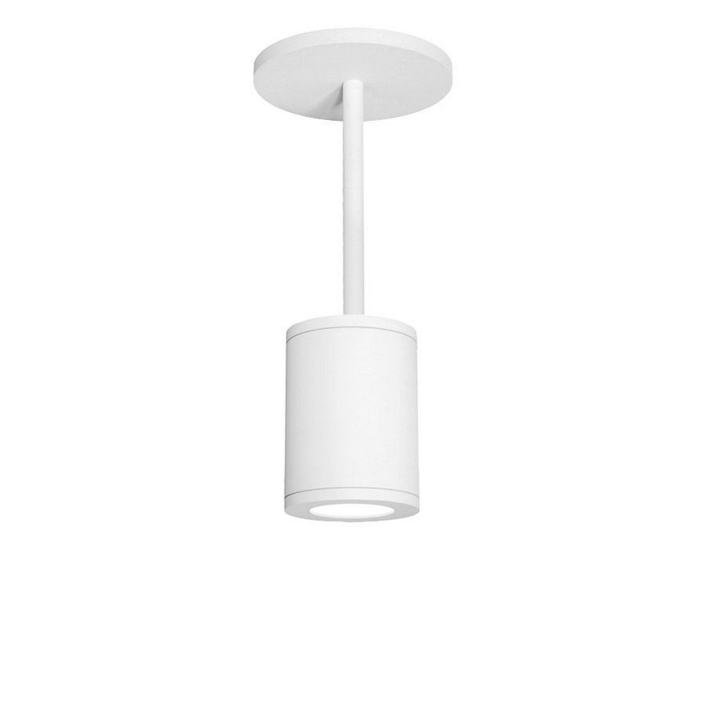 WAC Lighting-DS-PD05-N40-WT-Tube Architectural-27W 25 degree 4000K 1 LED Pendant in Contemporary Style-4.88 Inches Wide by 6.75 Inches High White  White Finish with White Glass