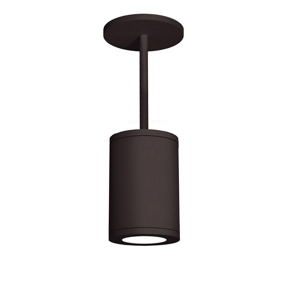 WAC Lighting-DS-PD06-F40-BZ-Tube Architectural-37W 40 degree 4000K 1 LED Pendant in Contemporary Style-6.38 Inches Wide by 9.63 Inches High Bronze  White Finish with White Glass