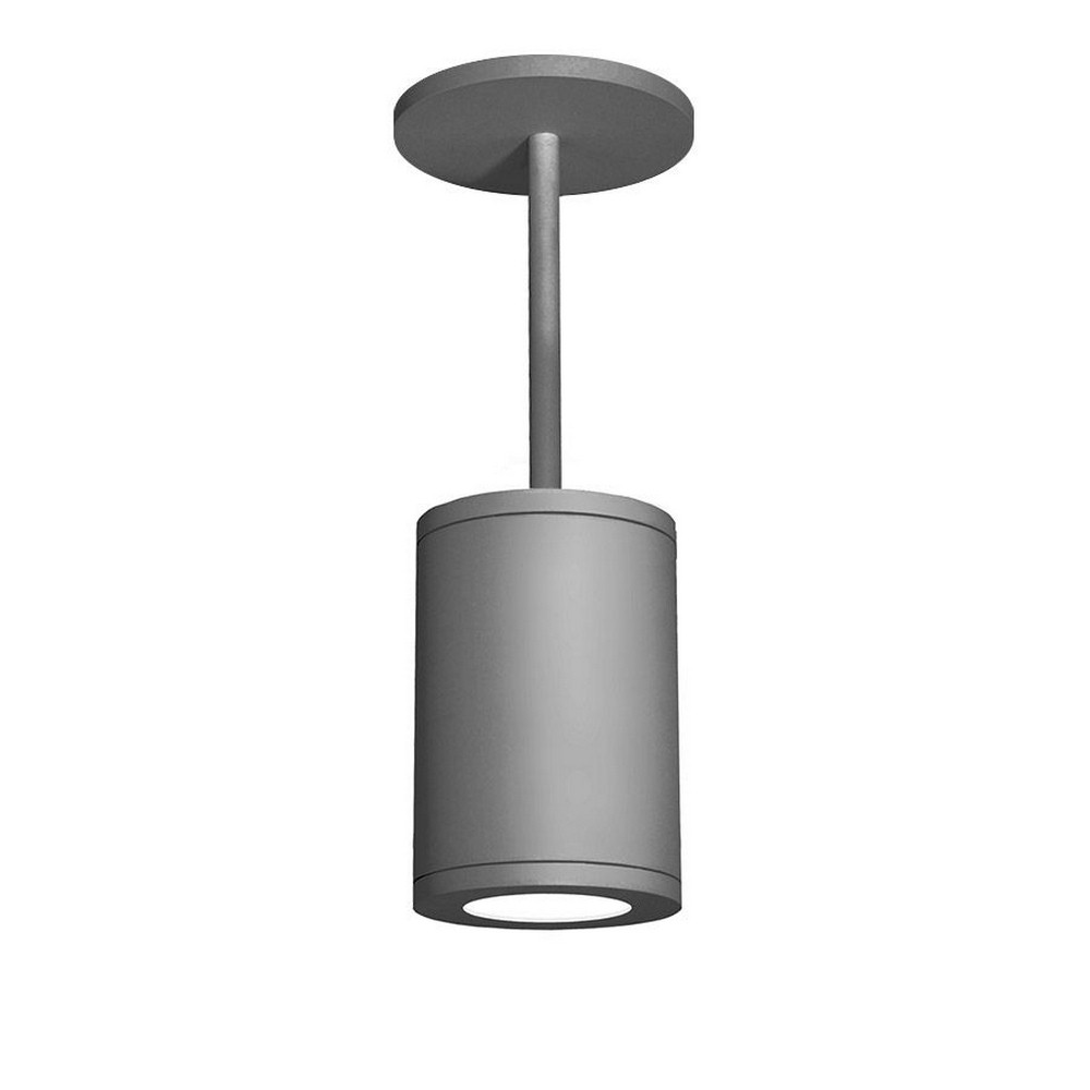 WAC Lighting-DS-PD06-F40-GH-Tube Architectural-37W 40 degree 4000K 1 LED Pendant in Contemporary Style-6.38 Inches Wide by 9.63 Inches High Graphite  White Finish with White Glass