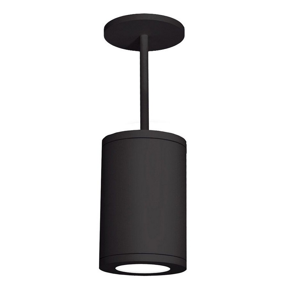WAC Lighting-DS-PD08-F40-BK-Tube Architectural-54W 40 degree 4000K 1 LED Pendant in Contemporary Style-7.88 Inches Wide by 11.38 Inches High   Black Finish with White Glass