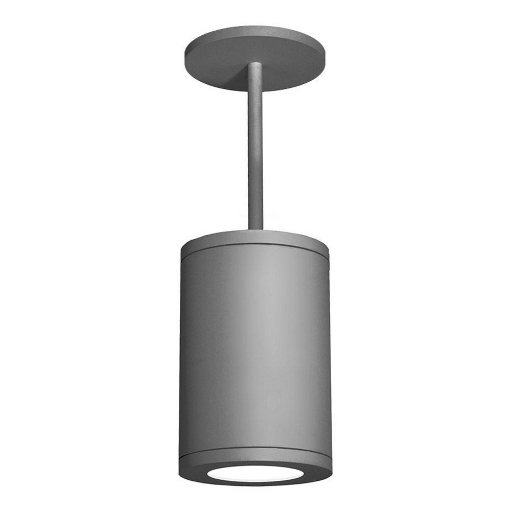WAC Lighting-DS-PD08-F40-GH-Tube Architectural-54W 40 degree 4000K 1 LED Pendant in Contemporary Style-7.88 Inches Wide by 11.38 Inches High   Graphite Finish with White Glass