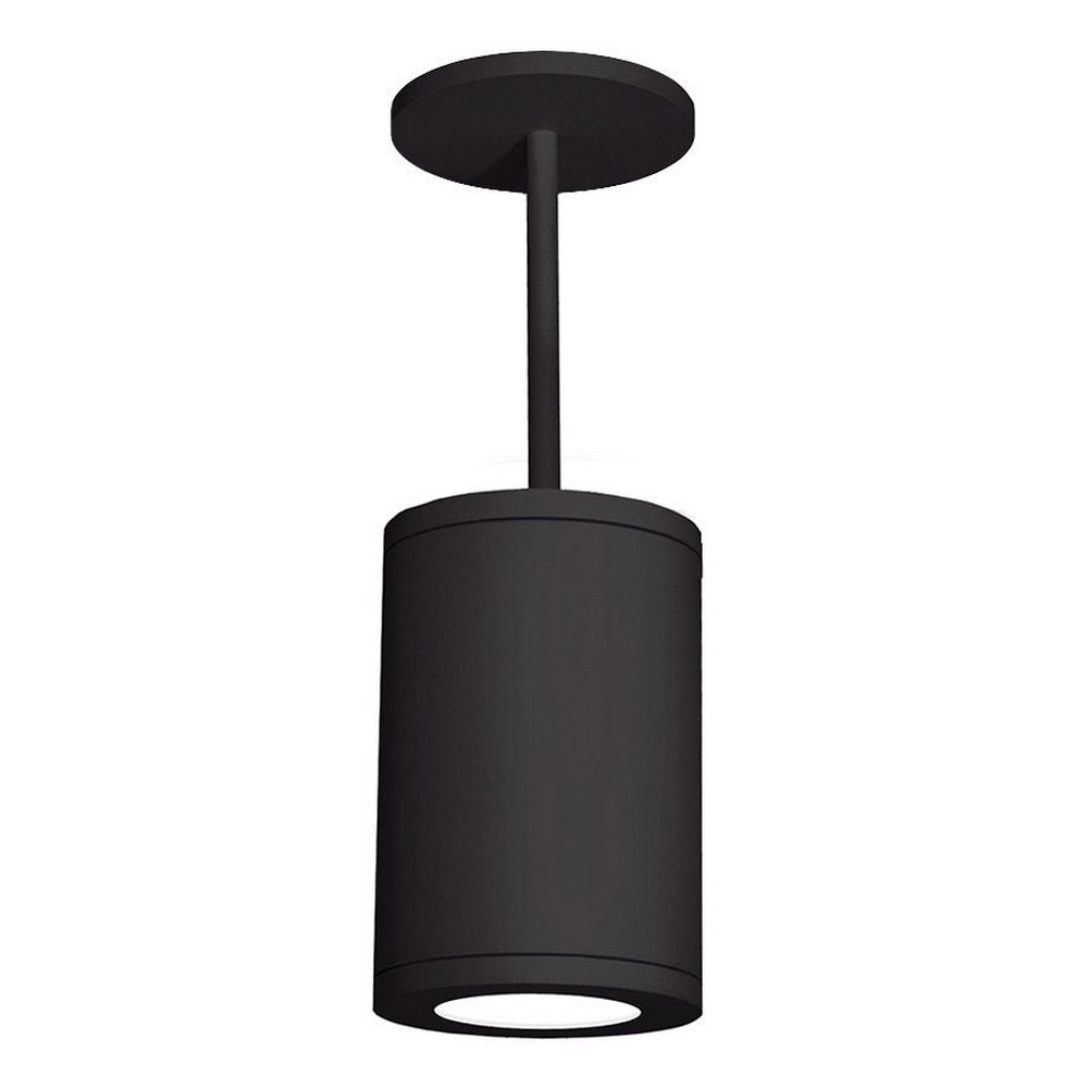 WAC Lighting-DS-PD08-N40-BK-Tube Architectural-54W 28 degree 4000K 1 LED Pendant in Contemporary Style-7.88 Inches Wide by 11.38 Inches High   Black Finish with White Glass