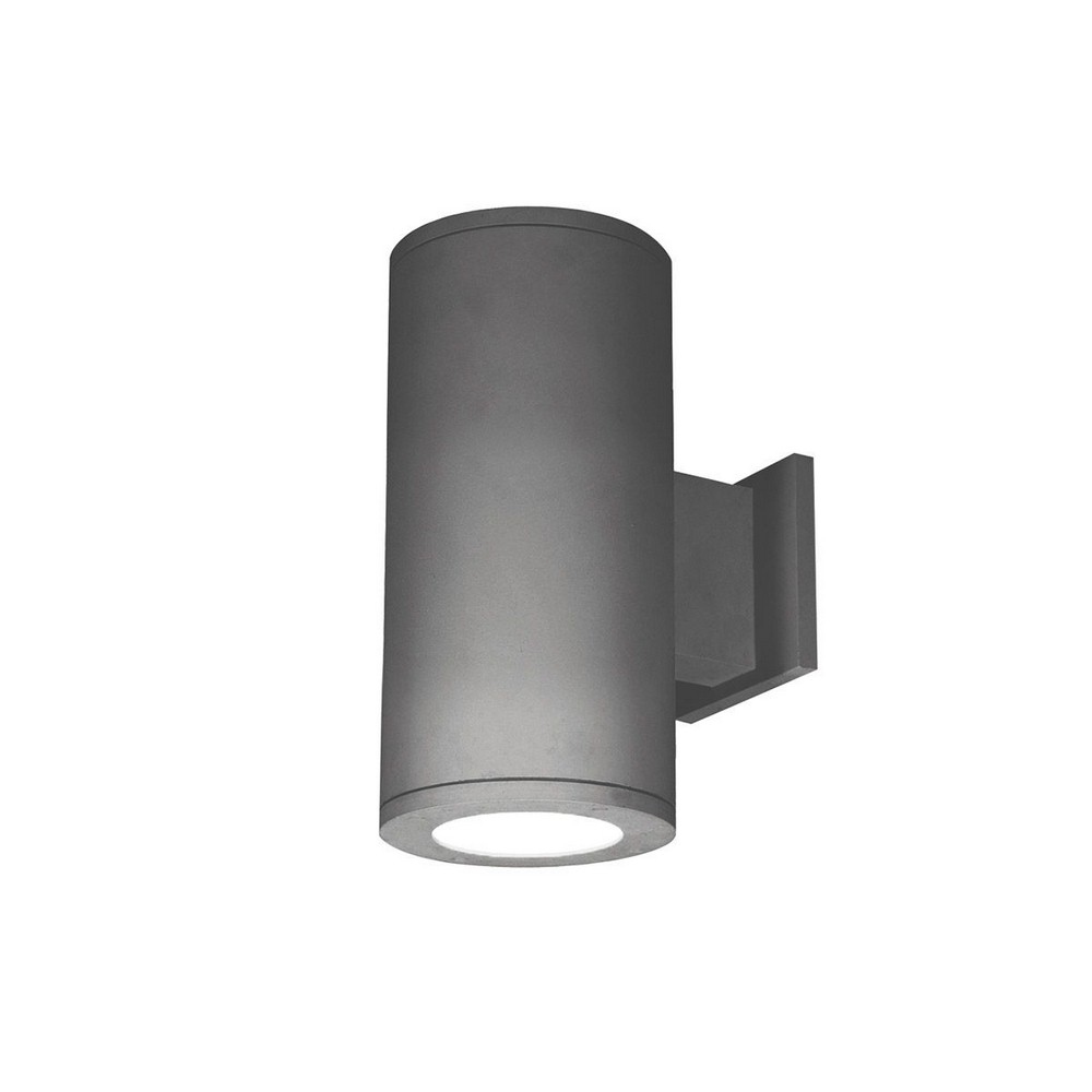 WAC Lighting-DS-WD05-F40C-GH-Tube Architectural-24W 70 degree 4000K 2 LED Up/Down Flood Beam Wall Mount in Contemporary Style-4.88 Inches Wide by 12.5 Inches High   Graphite Finish with Clear Glass