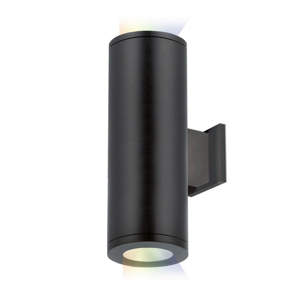 WAC Lighting-DS-WD05-FA-CC-BK-Tube Architectural-31W 33 degree 2 LED Color Changing Up/Down Flood Beam Wall Mount in Contemporary Style-4.88 Inches Wide by 12.5 Inches High   Black Finish with Clear G