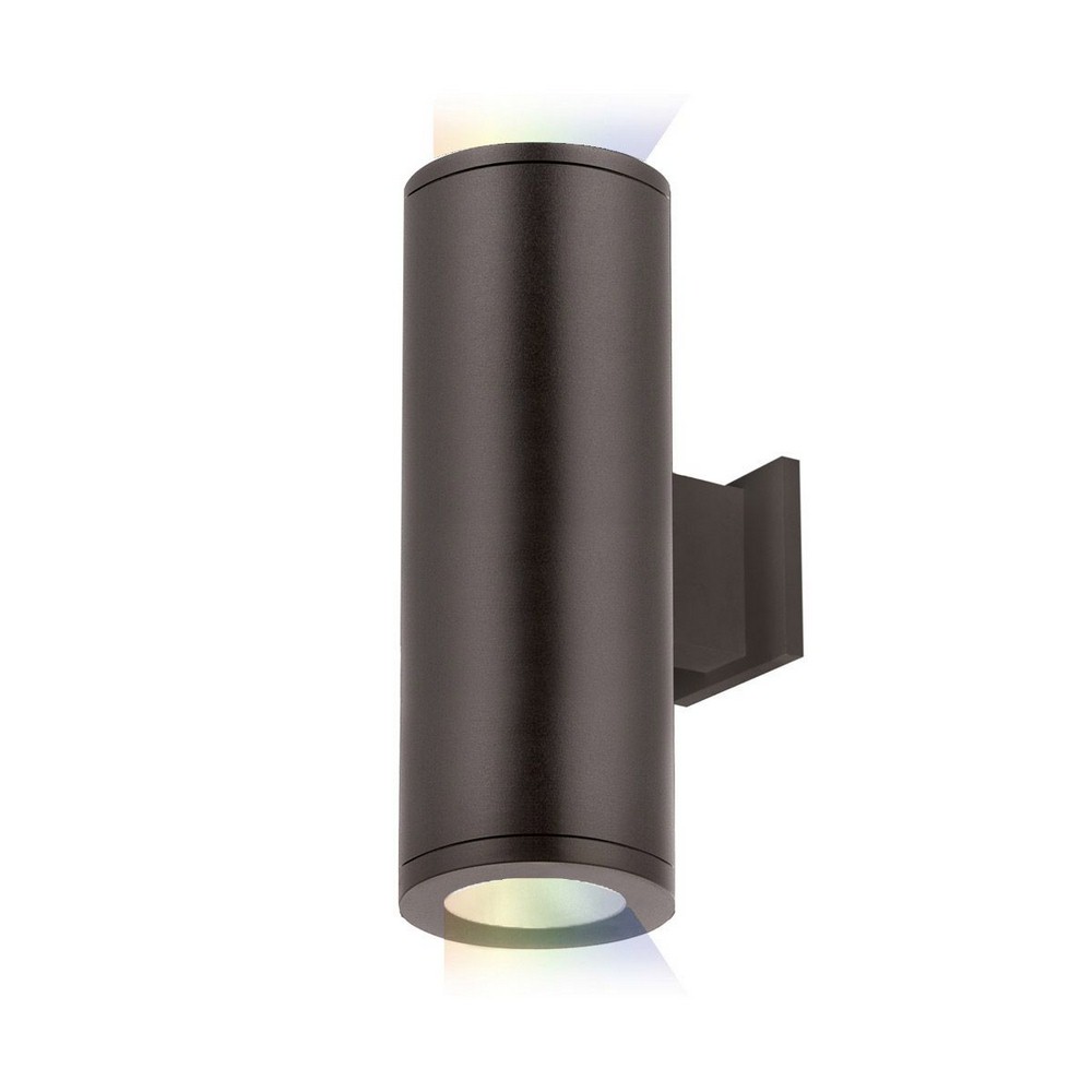 WAC Lighting-DS-WD05-FB-CC-BZ-Tube Architectural-31W 33 degree 2 LED Color Changing Up/Down Flood Beam Wall Mount in Contemporary Style-4.88 Inches Wide by 12.5 Inches High   Bronze Finish with Clear 