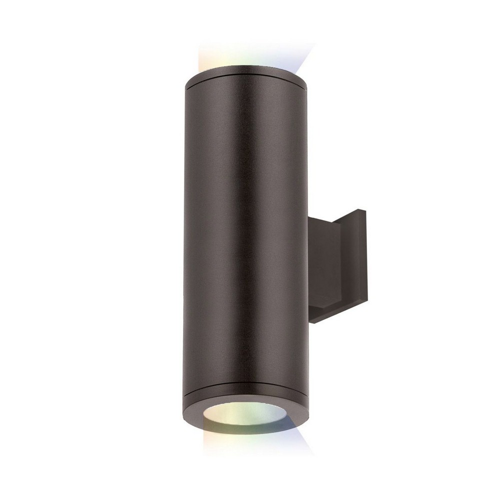 WAC Lighting-DS-WD05-FC-CC-BZ-Tube Architectural-31W 33 degree 2 LED Color Changing Up/Down Flood Beam Wall Mount in Contemporary Style-4.88 Inches Wide by 12.5 Inches High   Bronze Finish with Clear 