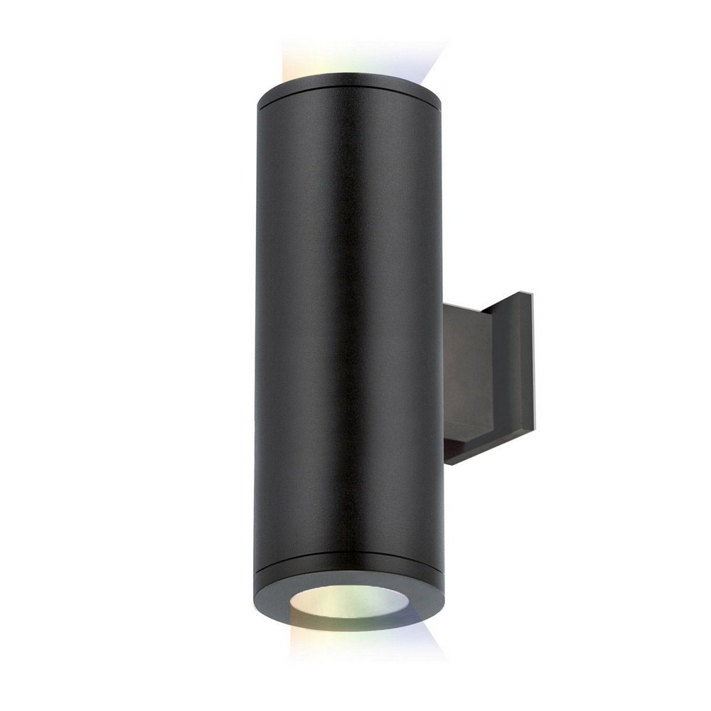 WAC Lighting-DS-WD05-FS-CC-BK-Tube Architectural-31W 33 degree 2 LED Color Changing Up/Down Flood Beam Wall Mount in Contemporary Style-4.88 Inches Wide by 12.5 Inches High Black  White Finish with Cl