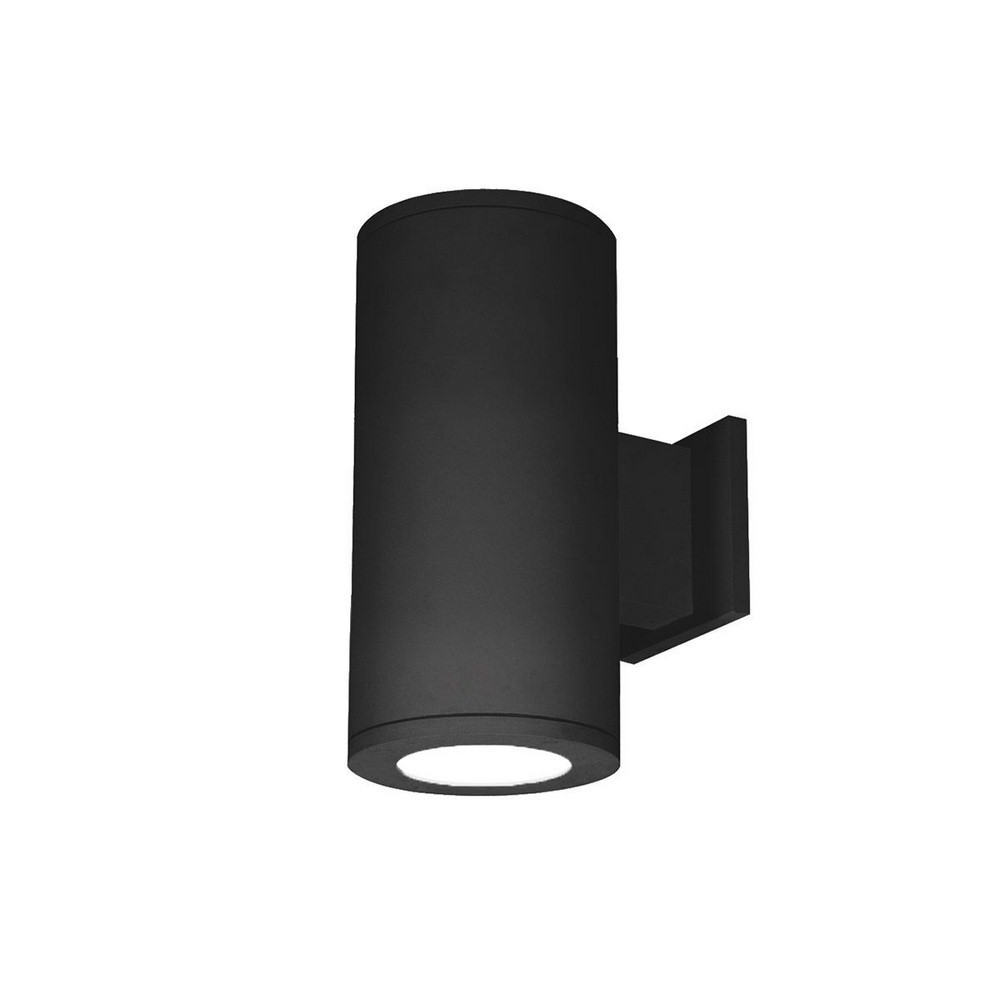 WAC Lighting-DS-WD05-N927S-BK-Tube Architectural - 5 Inch 24W 25 degree 2700K 90CRI 2 LED Straight Up/Down Narrow Wall Mount   Black Finish with Clear Glass