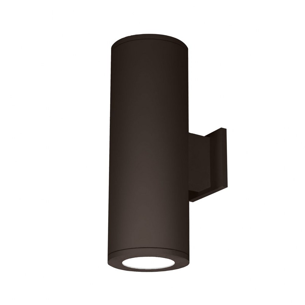 WAC Lighting-DS-WD06-F40A-BZ-Tube Architectural-42W 59 degree 4000K 2 LED Up/Down Flood Beam Wall Mount in Contemporary Style-6.38 Inches Wide by 17.88 Inches High   Bronze Finish with Clear Glass