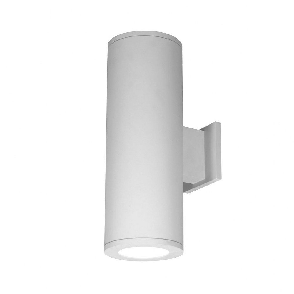 WAC Lighting-DS-WD06-F40A-WT-Tube Architectural-42W 59 degree 4000K 2 LED Up/Down Flood Beam Wall Mount in Contemporary Style-6.38 Inches Wide by 17.88 Inches High   White Finish with Clear Glass