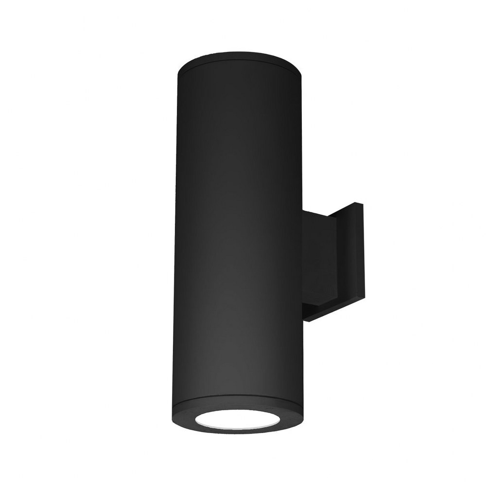 WAC Lighting-DS-WD06-F40C-BK-Tube Architectural-42W 59 degree 4000K 2 LED Up/Down Flood Beam Wall Mount in Contemporary Style-6.38 Inches Wide by 17.88 Inches High   Black Finish with Clear Glass