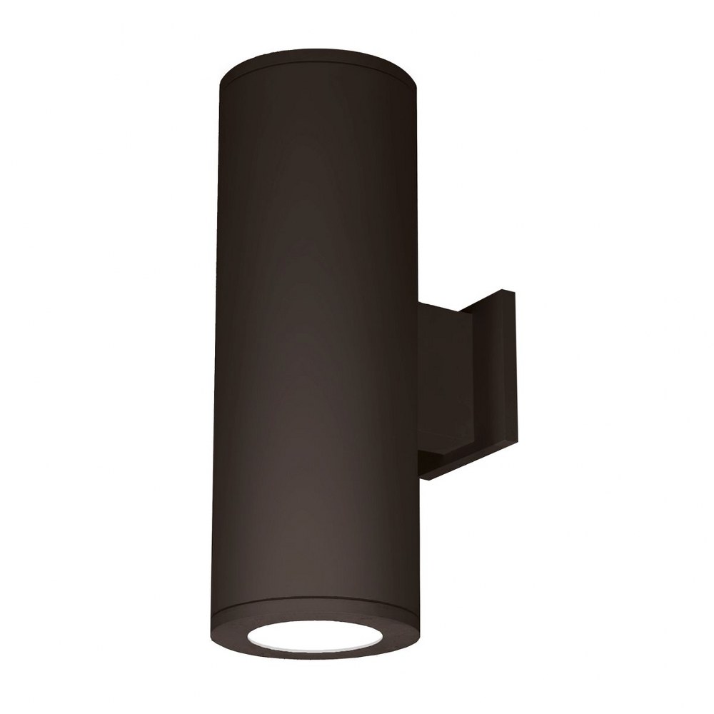 WAC Lighting-DS-WD08-F40A-BZ-Tube Architectural-54W 77 degree 4000K 2 LED Up/Down Flood Beam Wall Mount in Contemporary Style-7.88 Inches Wide by 22.13 Inches High   Bronze Finish with Clear Glass