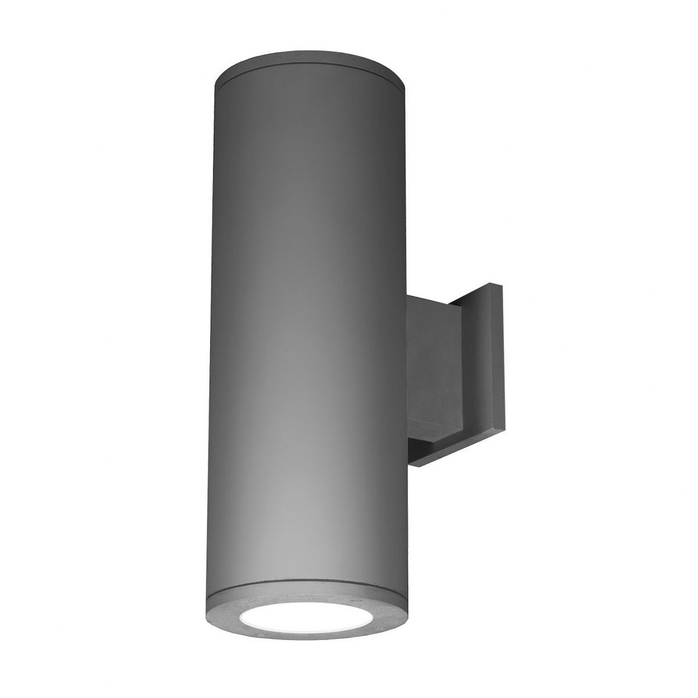 WAC Lighting-DS-WD08-F40A-GH-Tube Architectural-54W 77 degree 4000K 2 LED Up/Down Flood Beam Wall Mount in Contemporary Style-7.88 Inches Wide by 22.13 Inches High   Graphite Finish with Clear Glass