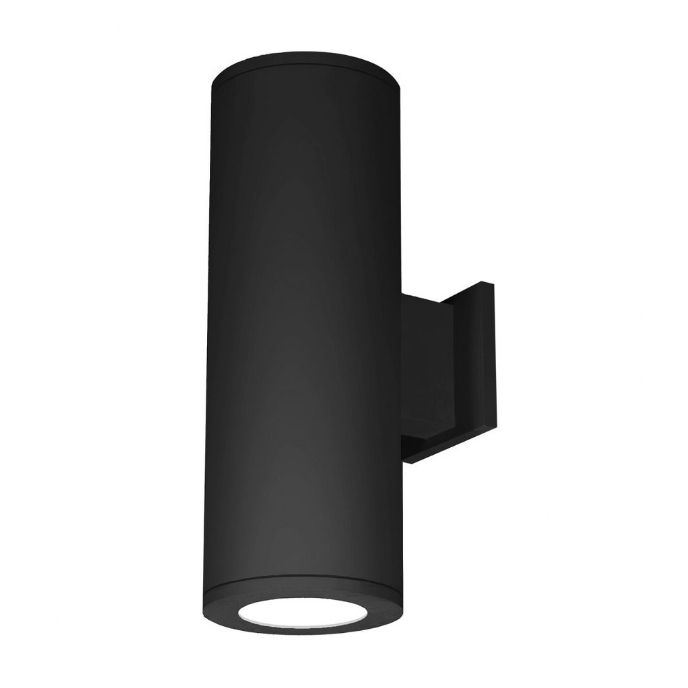 WAC Lighting-DS-WD08-N40S-BK-Tube Architectural-54W 40 degree 4000K 2 LED Straight Up/Down Narrow Beam Wall Mount in Contemporary Style-7.88 Inches Wide by 22.13 Inches High   Black Finish with Clear 