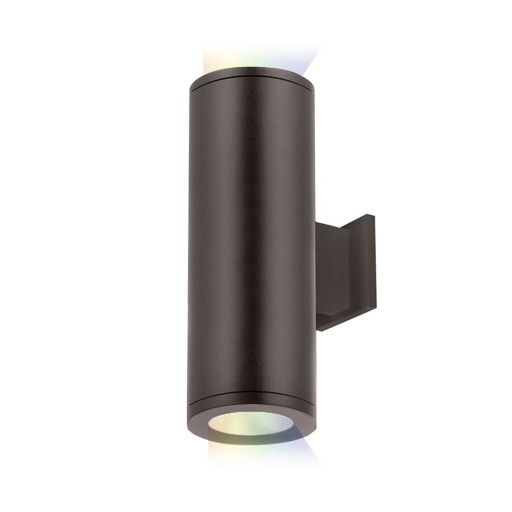 WAC Lighting-DS-WS05-F40A-BZ-Tube Architectural-24W 70 degree 4000K 2 LED Flood Beam Wall Mount in Contemporary Style-4.88 Inches Wide by 7.13 Inches High   Bronze Finish with Clear Glass