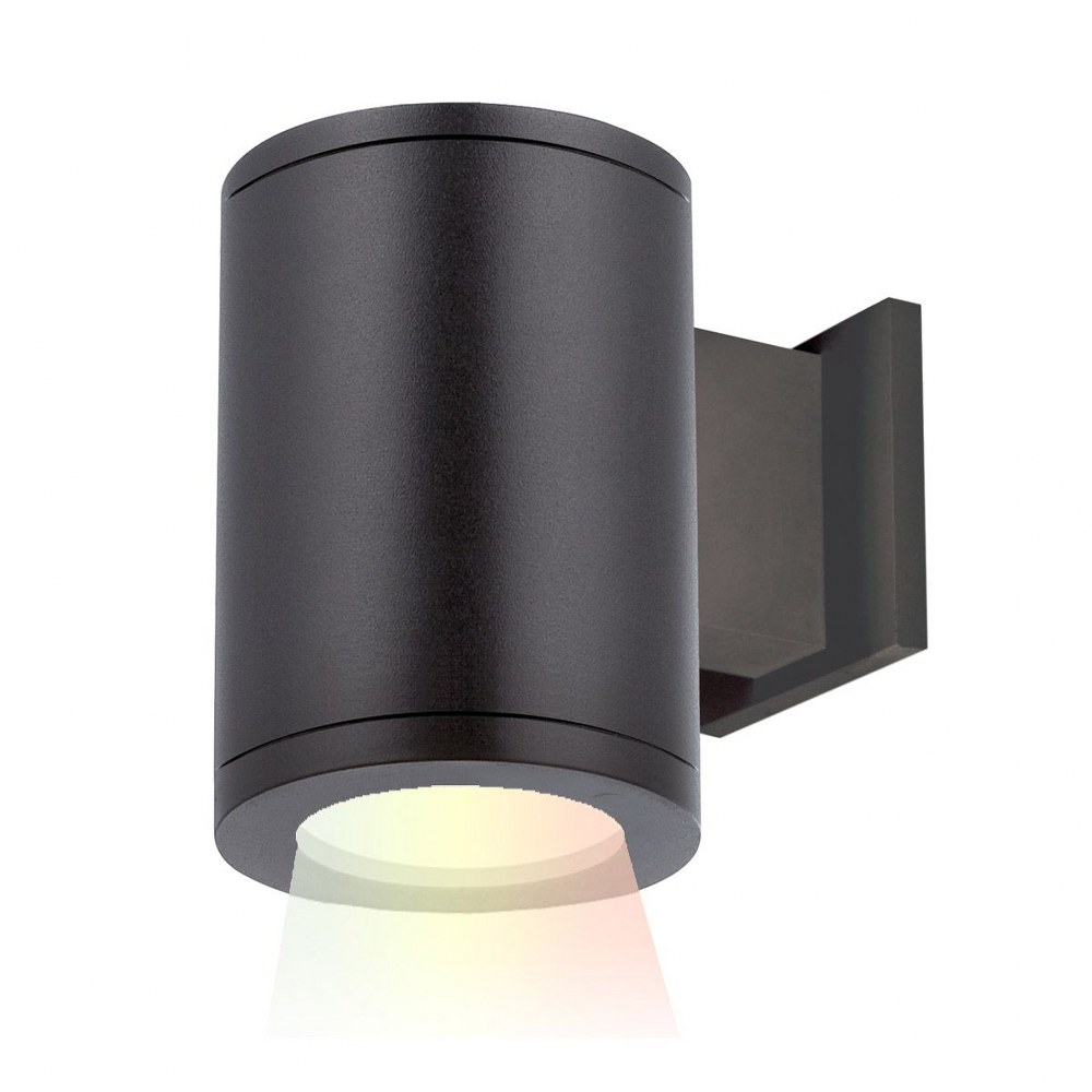 WAC Lighting-DS-WS05-FA-CC-BK-Tube Architectural-31W 33 degree Color Changing 2 LED Flood Beam Wall Mount in Contemporary Style-4.88 Inches Wide by 7.13 Inches High   Black Finish with Clear Glass