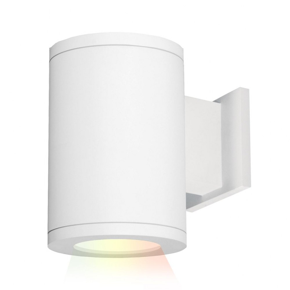 WAC Lighting-DS-WS05-FB-CC-WT-Tube Architectural-31W 33 degree Color Changing 2 LED Flood Beam Wall Mount in Contemporary Style-4.88 Inches Wide by 7.13 Inches High   White Finish with Clear Glass