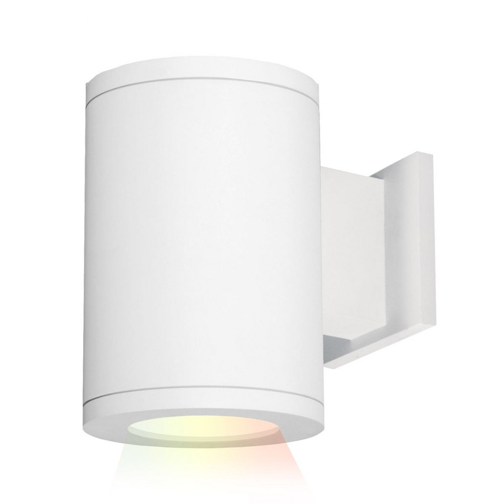 WAC Lighting-DS-WS05-FS-CC-WT-Tube Architectural-31W 33 degree Color Changing 2 LED Straight Flood Beam Wall Mount in Contemporary Style-4.88 Inches Wide by 7.13 Inches High White  White Finish with C