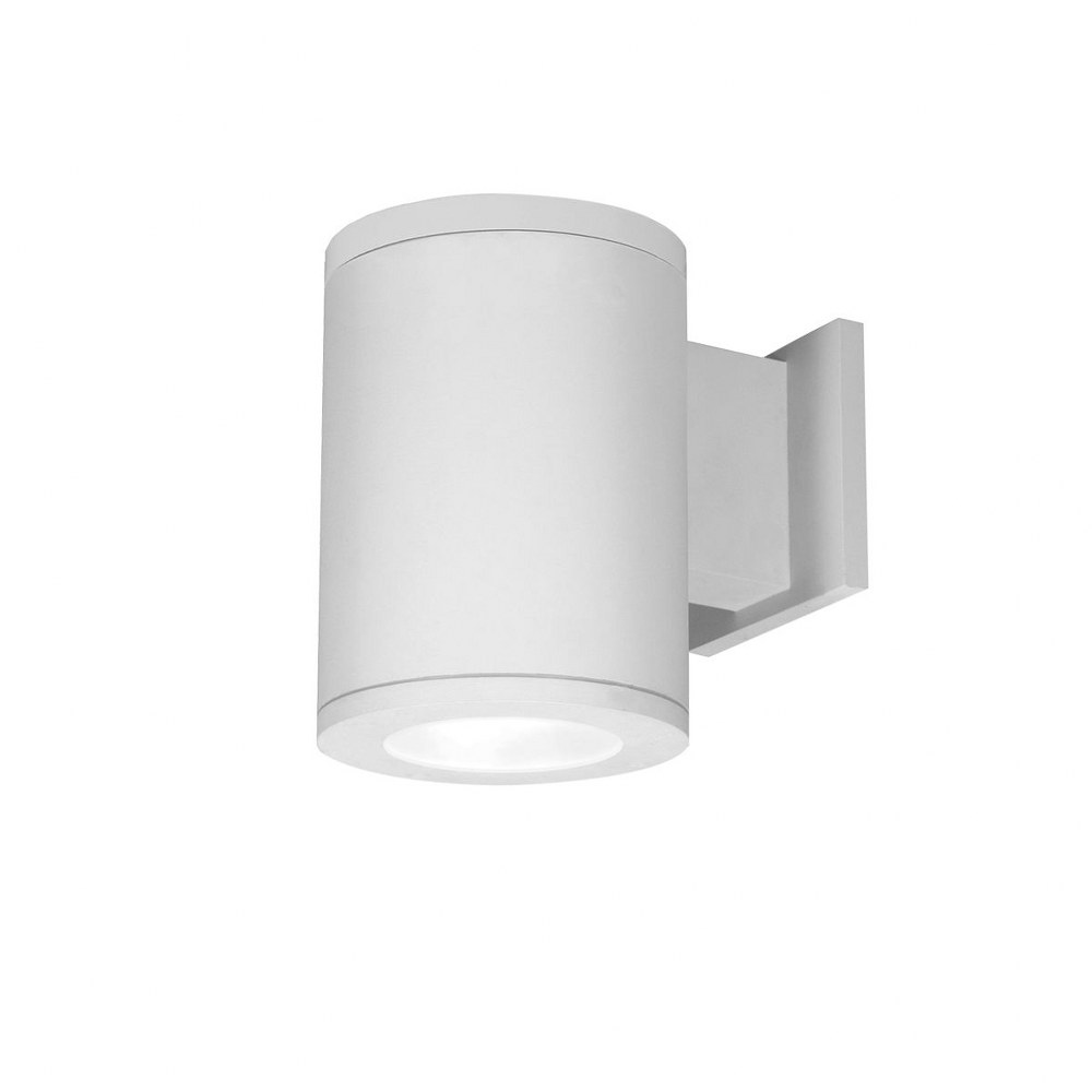 WAC Lighting-DS-WS05-N30S-WT-Tube Architectural - 5 Inch 24W 25 degree 3000K 2 LED Straight Narrow Beam Wall Mount   White Finish with Clear Glass