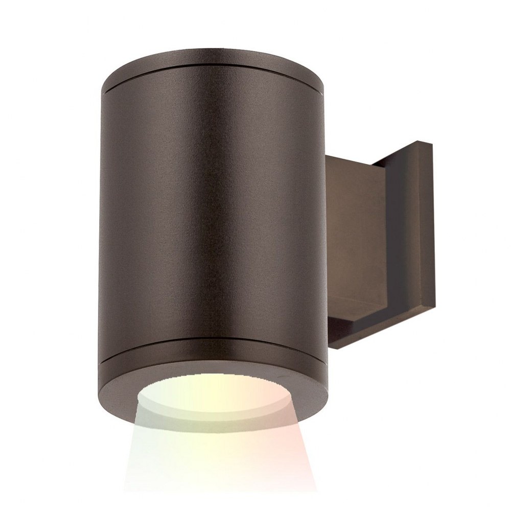 WAC Lighting-DS-WS05-NS-CC-BZ-Tube Architectural-31W 25 degree Color Changing 2 LED Narrow Beam Wall Mount in Contemporary Style-4.88 Inches Wide by 7.13 Inches High   Bronze Finish with Clear Glass