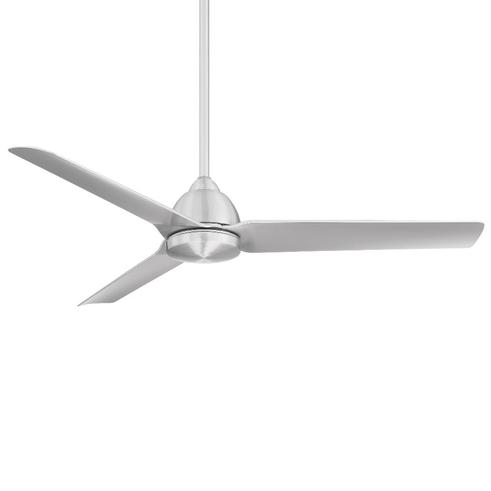 WAC Lighting-F-001-BA-Mocha - 3 Blade Ceiling Fan In Traditional Style-13 Inches Tall and 54 Inches Wide Brushed Aluminum  Mocha - 3 Blade Ceiling Fan In Traditional Style-13 Inches Tall and 54 Inches