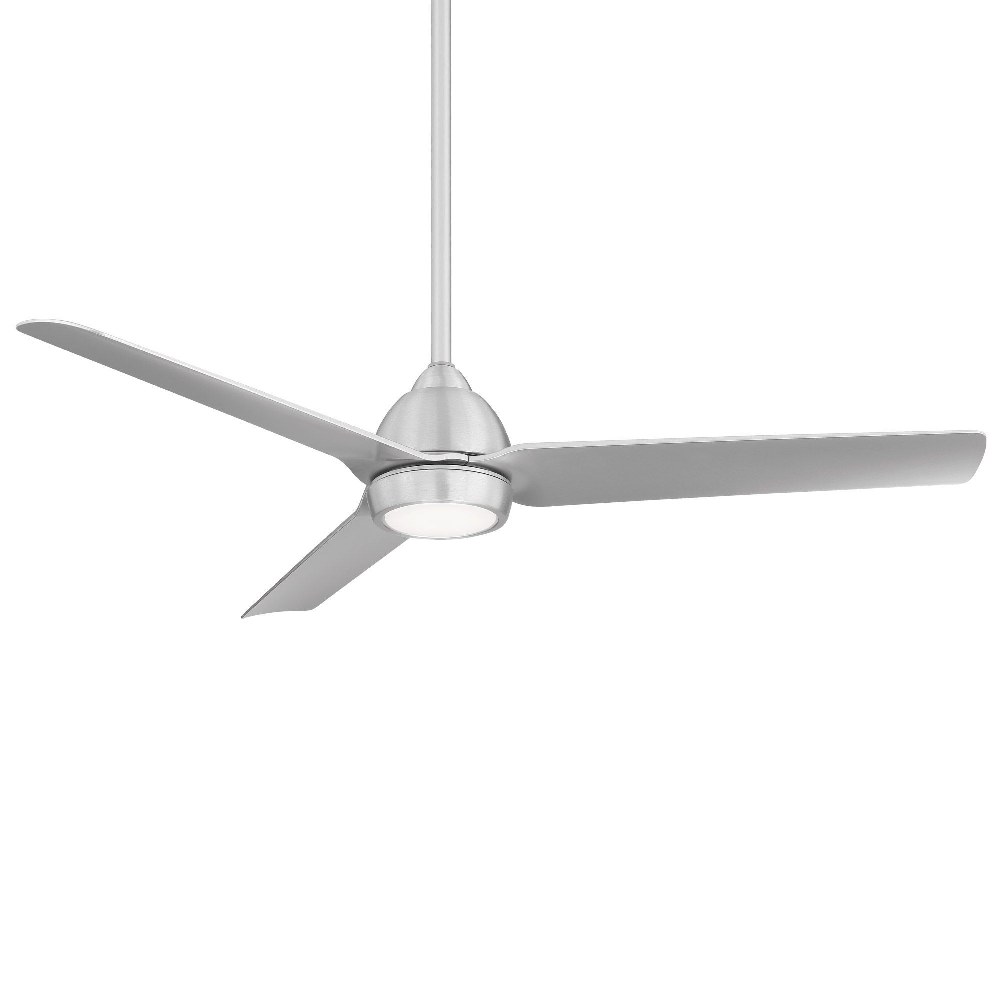 WAC Lighting-F-001L-BA-Mocha-Ceiling Fan in Transitional Style-54 Inches Wide by 13 Inches High With Light Kit  Brushed Aluminum