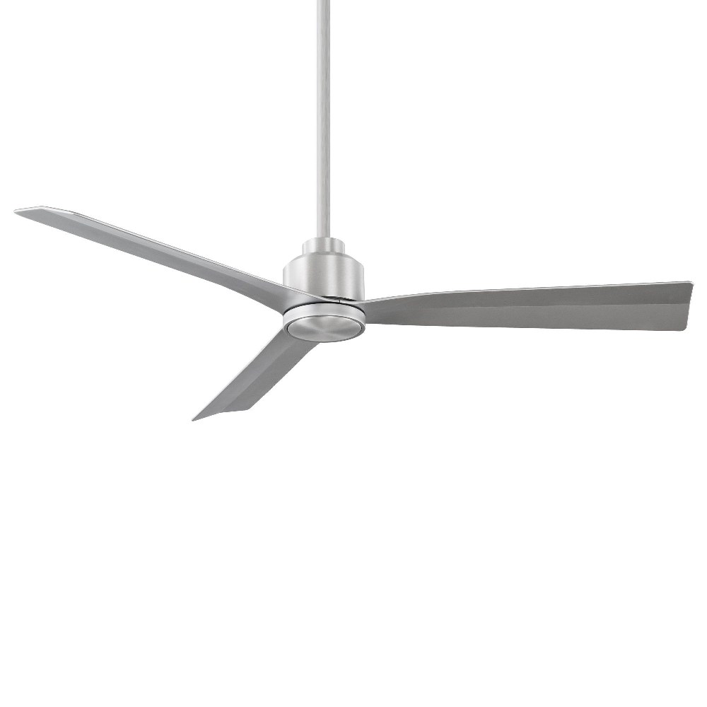 WAC Lighting-F-003-BA-Clean - 3 Blade Ceiling Fan In Transitional Style-13.75 Inches Tall and 52 Inches Wide Brushed Aluminum  Clean - 3 Blade Ceiling Fan In Transitional Style-13.75 Inches Tall and 5