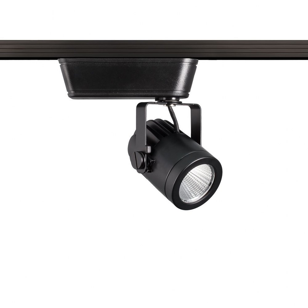 WAC Lighting-H-LED160F-30-BK-Precision-15W 1 LED 90 CRI 40 Low Voltage H-Track Flood Head-5.31 Inches Wide by 5.56 Inches High Black 3000 White Finish with Clear Glass