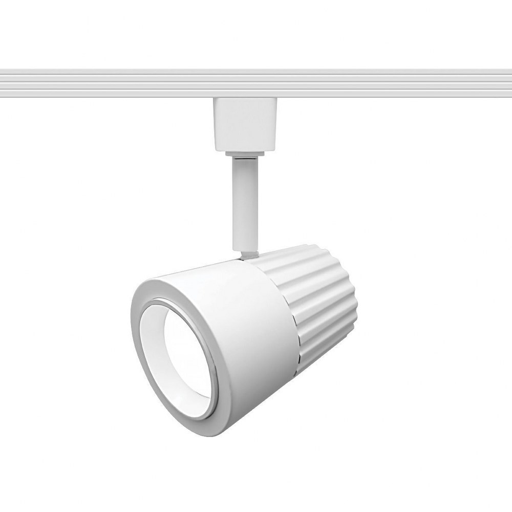 WAC Lighting-H-LED201-30-WT-Summit-15W 1 LED 3000K Beamshift Line Voltage Cone H-Track Spot Head-3.88 Inches Wide by 6.75 Inches High White  White Finish with Clear Glass