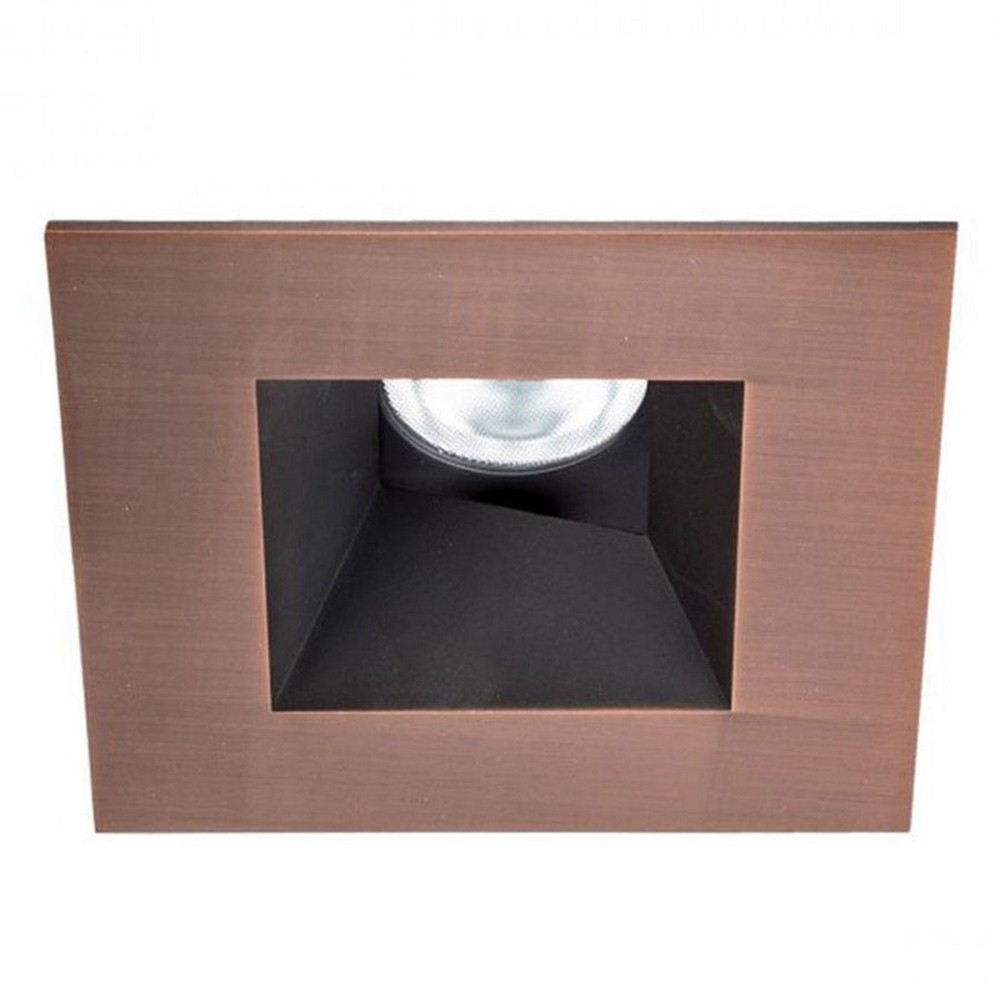 WAC Lighting-HR3LEDT518PS835CB-Tesla PRO - 3.5 Inch 21.5W 3500K 85CRI 1 LED Square Adjustable Trim with Light Engine   Copper Bronze Finish with Borosilicate Clear Glass