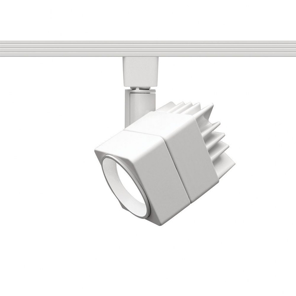 WAC Lighting-J-LED207-30-WT-Summit-15W 1 LED Beamshift Line Voltage Cube J-Track Spot Spot Head-3.75 Inches Wide by 5.88 Inches High White  White Finish with Clear Glass