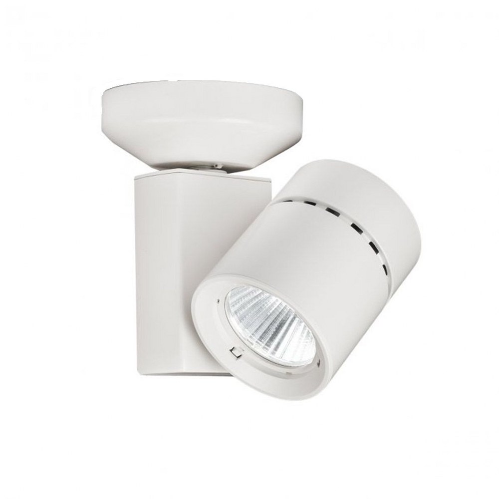 WAC Lighting-MO-1023F-827-WT-Exterminator II-22W 38 degree 2700K 85CRI 1 LED Energy Star Monopoint Spot Light in Contemporary Style-4.5 Inches Wide by 3.88 Inches High   White Finish with Clear Glass