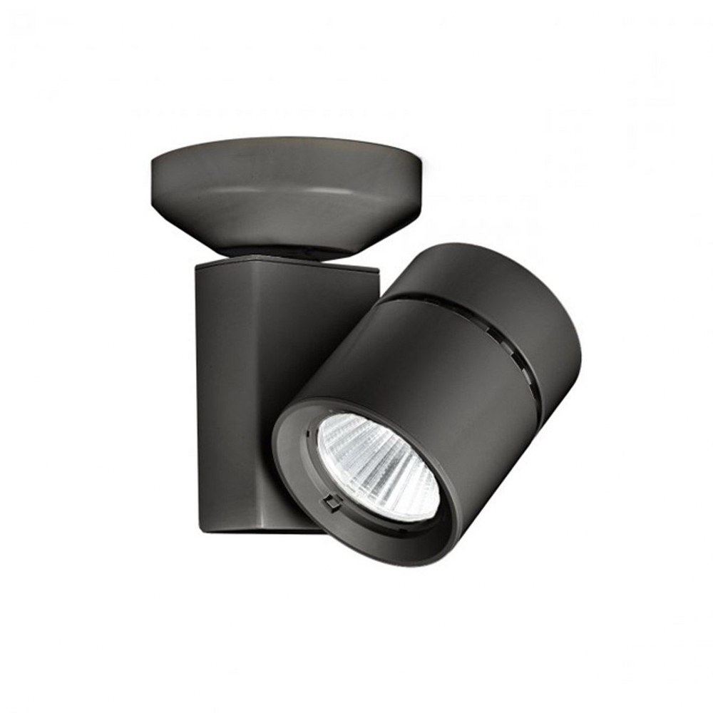 WAC Lighting-MO-1023F-830-BK-Exterminator II-22W 38 degree 3000K 85CRI 1 LED Energy Star Monopoint Spot Light in Contemporary Style-4.5 Inches Wide by 3.88 Inches High   Black Finish with Clear Glass