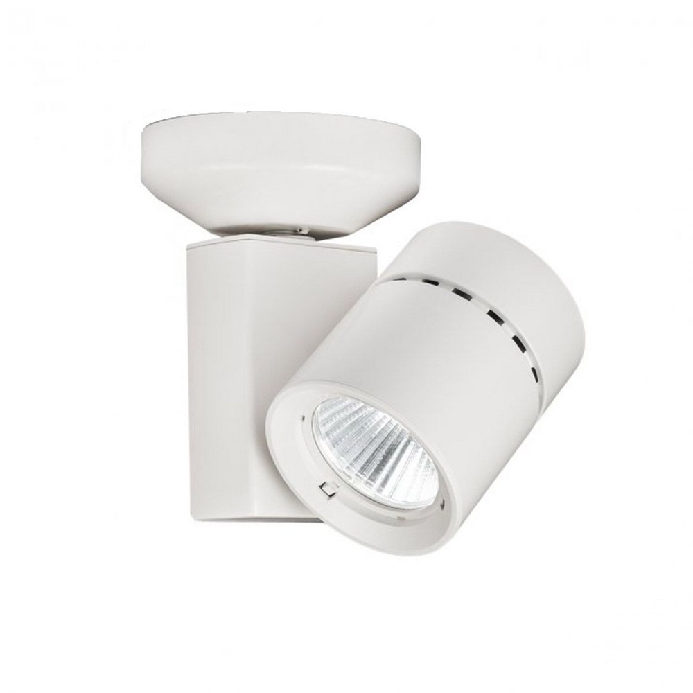 WAC Lighting-MO-1023F-830-WT-Exterminator II-22W 38 degree 3000K 85CRI 1 LED Energy Star Monopoint Spot Light in Contemporary Style-4.5 Inches Wide by 3.88 Inches High   White Finish with Clear Glass