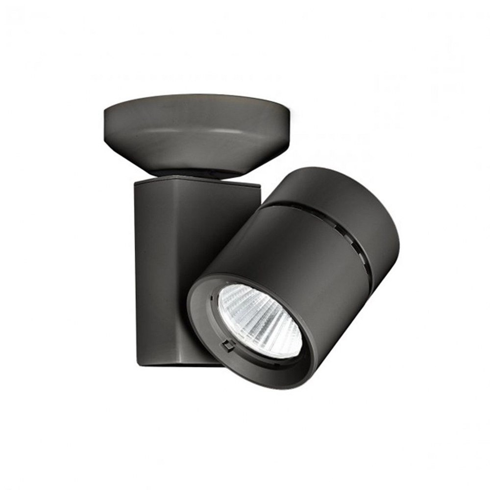 WAC Lighting-MO-1023F-835-BK-Exterminator II-22W 38 degree 3500K 85CRI 1 LED Energy Star Monopoint Spot Light in Contemporary Style-4.5 Inches Wide by 3.88 Inches High   Black Finish with Clear Glass