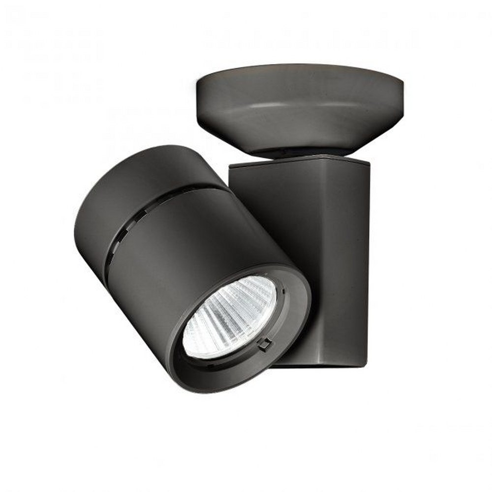 WAC Lighting-MO-1035F-827-BK-Exterminator II-35W 55 degree 2700K 85CRI 1 LED Energy Star Monopoint Spot Light in Contemporary Style-4.5 Inches Wide by 6.75 Inches High   Black Finish with Clear Glass