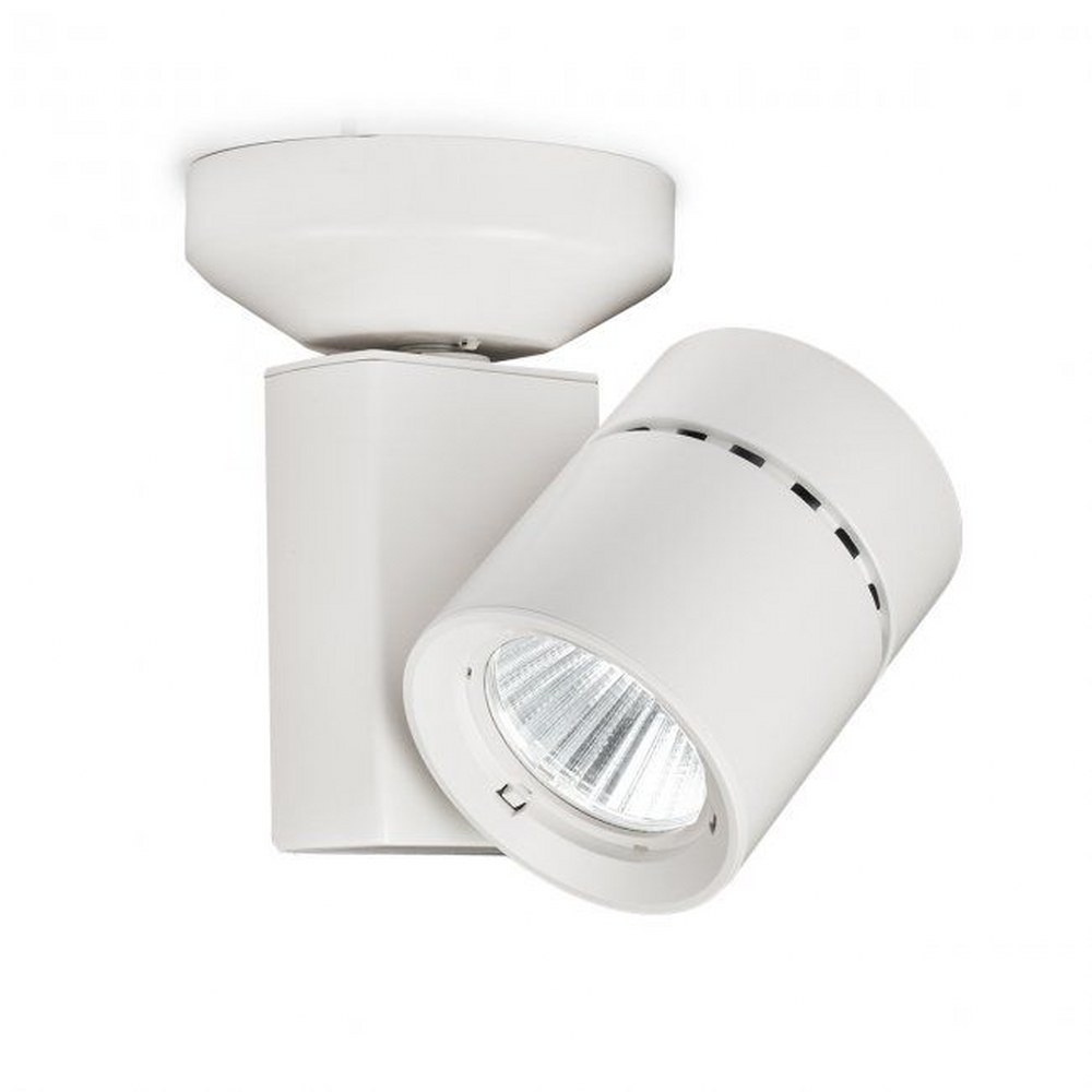 WAC Lighting-MO-1035F-827-WT-Exterminator II-35W 55 degree 2700K 85CRI 1 LED Energy Star Monopoint Spot Light in Contemporary Style-4.5 Inches Wide by 6.75 Inches High   White Finish with Clear Glass