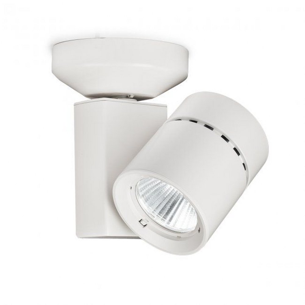 WAC Lighting-MO-1035F-840-WT-Exterminator II-35W 55 degree 4000K 85CRI 1 LED Energy Star Monopoint Spot Light in Contemporary Style-4.5 Inches Wide by 6.75 Inches High   White Finish with Clear Glass