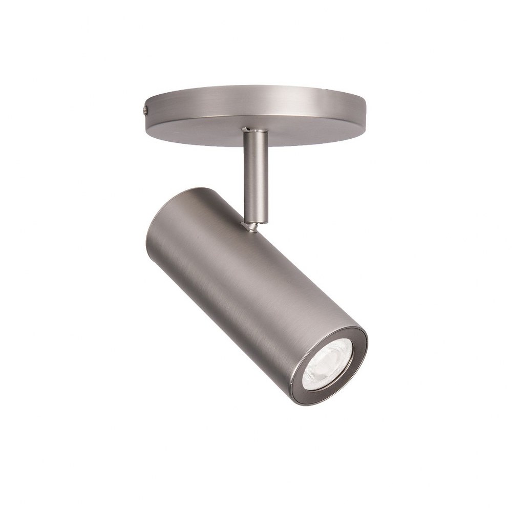 WAC Lighting-MO-2010-930-BN-Silo-10W 1 LED Monopoint Spot Light in Contemporary Style-2 Inches Wide by 6.25 Inches High Brushed Nickel  White Finish with Clear Acrylic Glass