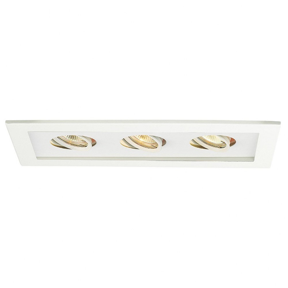 WAC Lighting-MT-316-WT/WT-3 Light Low Voltage Multiple Trim in Functional Style-6 Inches Wide by 0.25 Inches High   White Finish