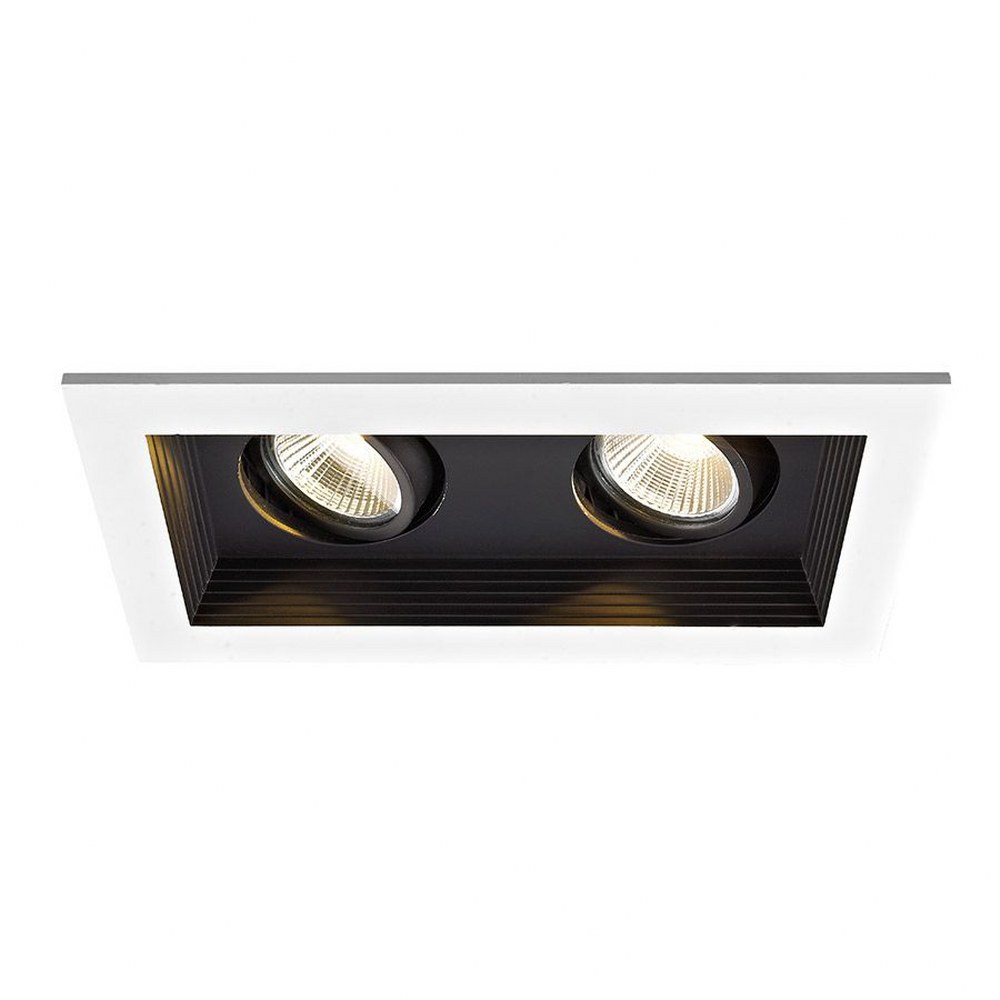 WAC Lighting-MT-3LD211R-F940-BK-Mini Multiples-22W 25 degree 4000K 90CRI 2 LED Airtight Housing with Trim in Functional Style-4.75 Inches Wide by 6 Inches High   Black Finish