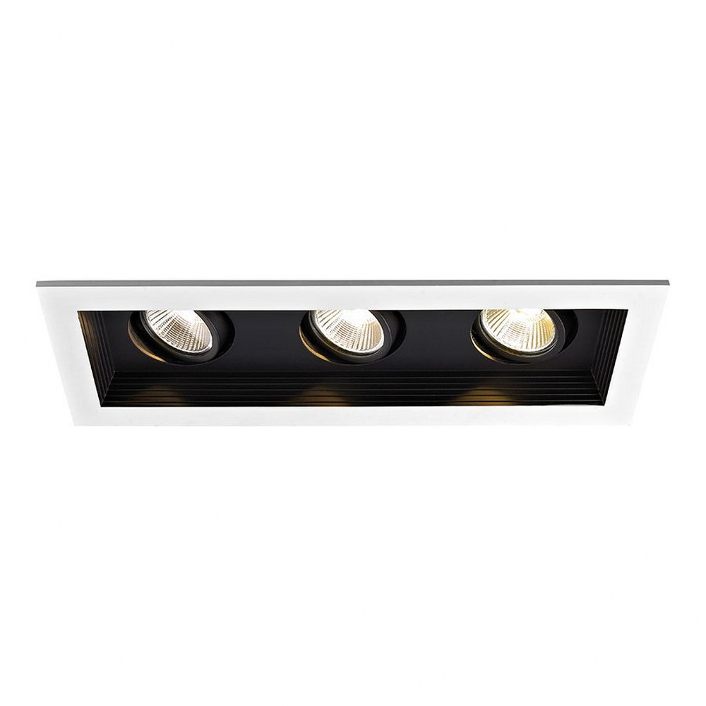 WAC Lighting-MT-3LD311NA-W927BK-Mini Multiples-33W 45 degree 2700K 90CRI 3 LED Airtight Housing with Trim in Functional Style-8.69 Inches Wide by 5.13 Inches High   Black Finish