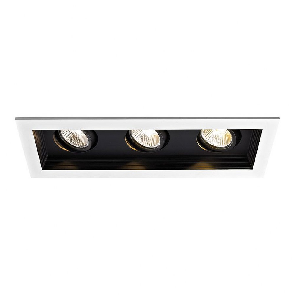 WAC Lighting-MT-3LD311R-F930-BK-Mini Multiples-33W 25 degree 3000K 90CRI 3 LED Airtight Housing with Trim in Functional Style-4.75 Inches Wide by 6.13 Inches High   Black Finish