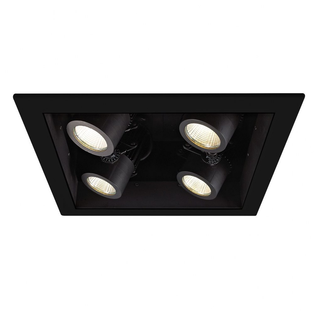 WAC Lighting-MT4LD221NE-F30-BK-Precision Multiples - 19.63 Inch 46W 4 LED Flood Reccessed Housing 3000 85 Black Finish