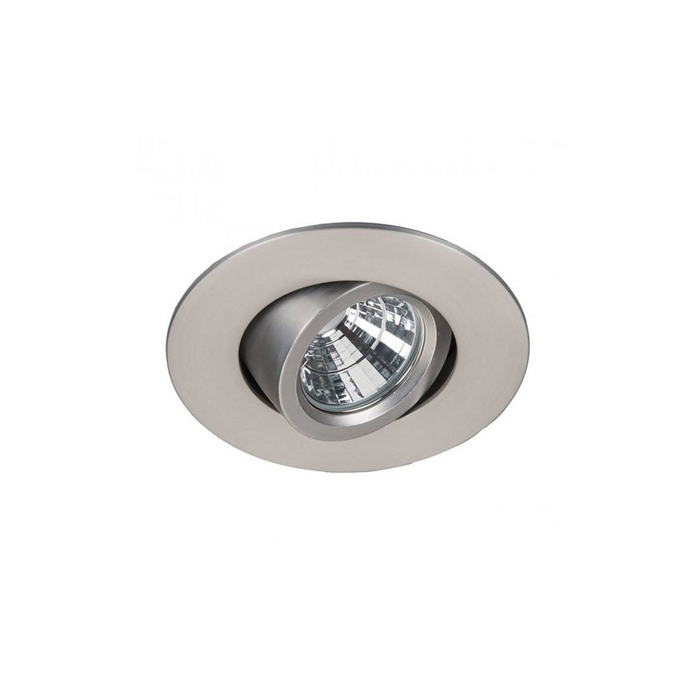 WAC Lighting-R2BRA-F927-BN-Oculux-9W 45 degree 2700K 1 90CRI LED Round Adjustable Trim with in Functional Style-5.88 Inches Wide by 3.96 Inches High   Brushed Nickel Finish with Frosted Glass