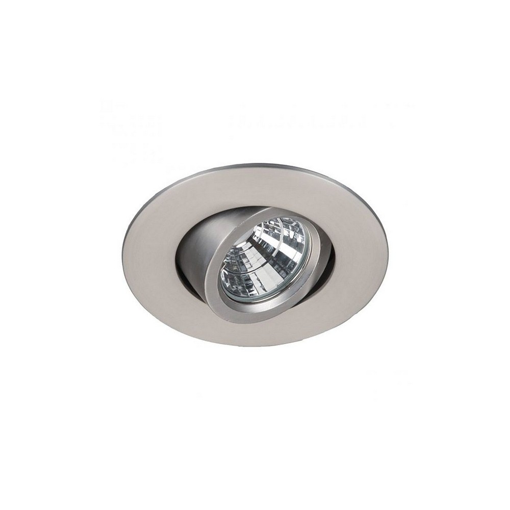 WAC Lighting-R2BRA-F930-BN-Oculux-9W 45 degree 3000K 1 90CRI LED Round Adjustable Trim with in Functional Style-5.88 Inches Wide by 3.96 Inches High   Brushed Nickel Finish with Frosted Glass