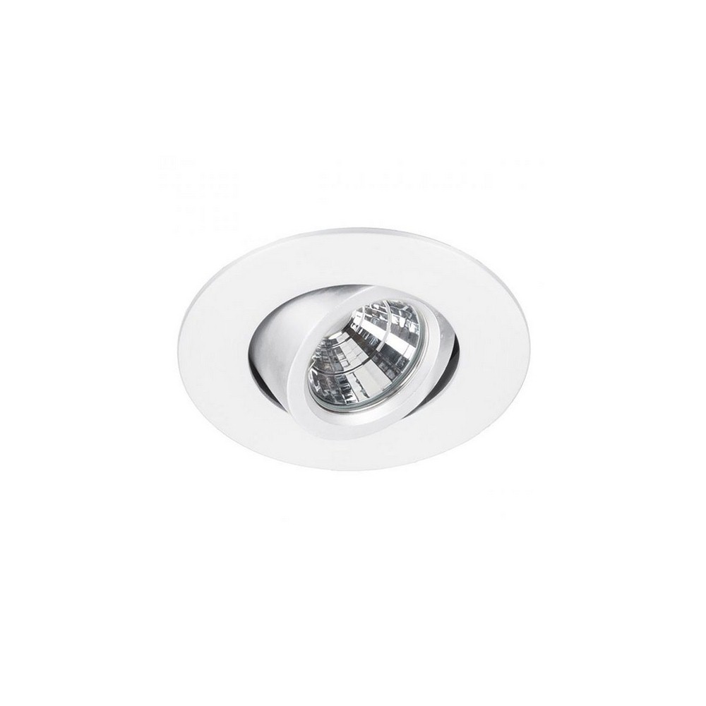 WAC Lighting-R2BRA-S930-WT-Oculux-9W 15 degree 3000K 1 90CRI LED Round Adjustable Trim with in Functional Style-5.88 Inches Wide by 3.96 Inches High   White Finish with Frosted Glass