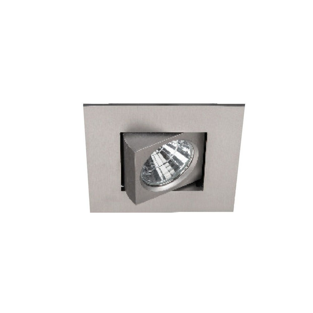 WAC Lighting-R2BSA-F927-BN-Oculux-9W 45 degree 2700K 1 90CRI LED Square Adjustable Trim with in Functional Style-5.88 Inches Wide by 3.96 Inches High   Brushed Nickel Finish with Frosted Glass