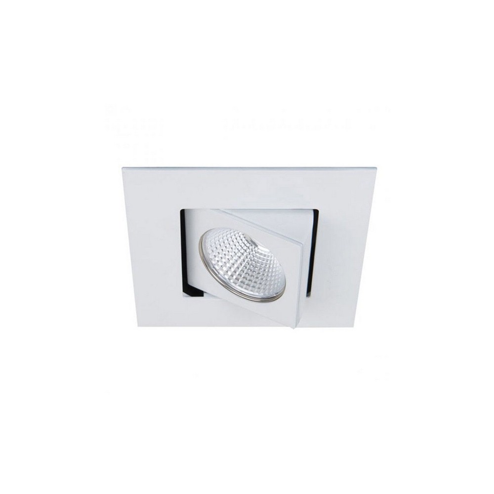 WAC Lighting-R2BSA-F927-WT-Oculux-9W 45 degree 2700K 1 90CRI LED Square Adjustable Trim with in Functional Style-5.88 Inches Wide by 3.96 Inches High   White Finish with Frosted Glass